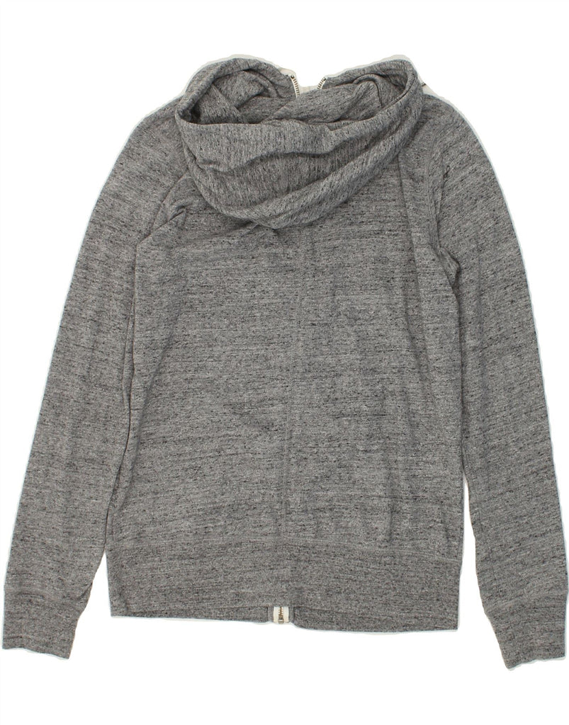 NIKE Womens Zip Hoodie Sweater UK 16 Large Grey Pinstripe | Vintage Nike | Thrift | Second-Hand Nike | Used Clothing | Messina Hembry 