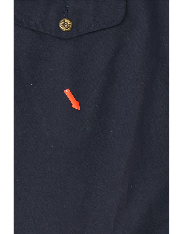 IZOD Mens Pegged Suit Trousers W36 L31 Navy Blue Polyester Vintage Izod and Second-Hand Izod from Messina Hembry 