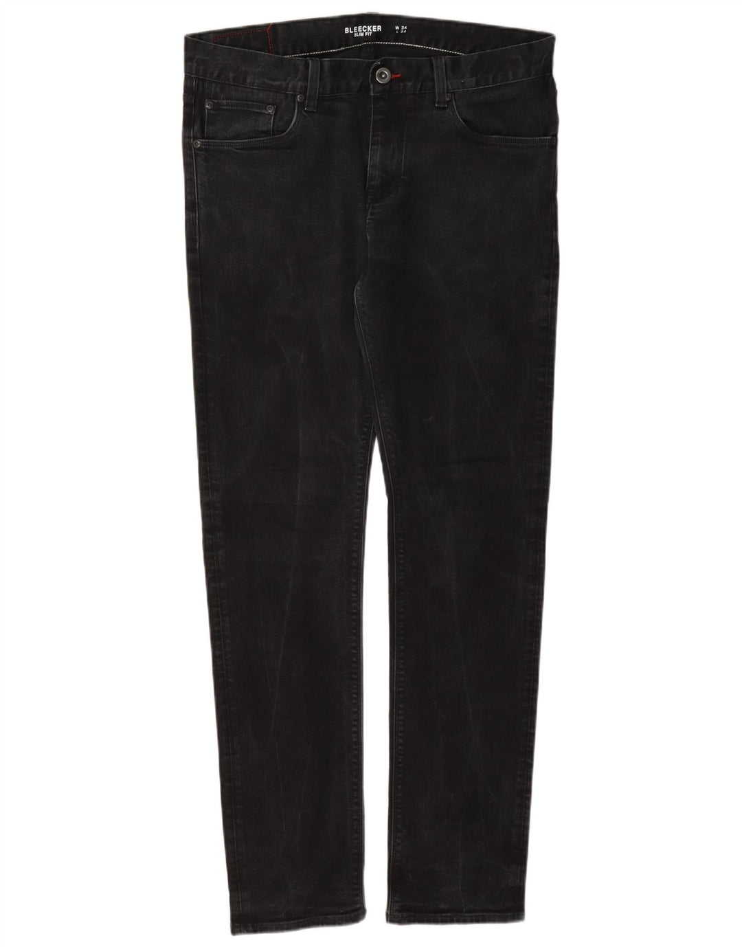 Wrangler Mens Bleecker Slim Jeans W34 L34 Grey Cotton