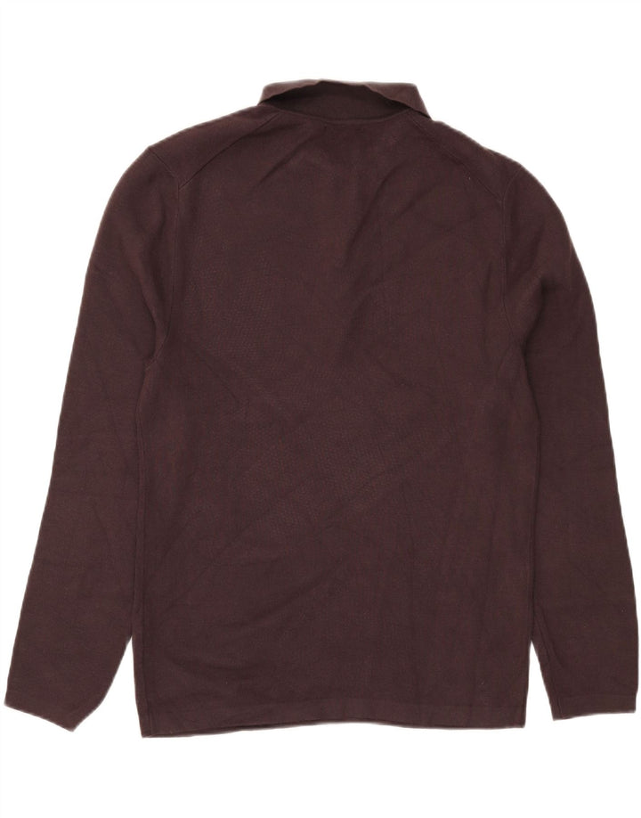 Zara Mens Polo Neck Jumper Sweater Large Brown