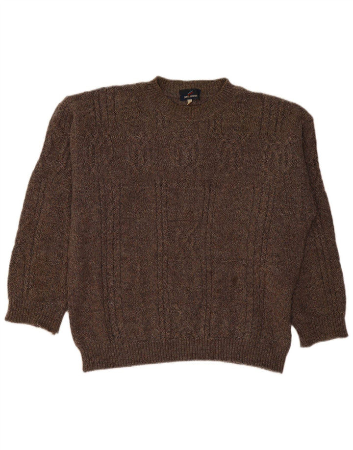 Daniel Hechter Mens Crew Neck Jumper Sweater XL Brown