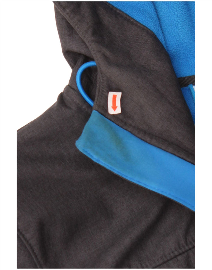 SUPERDRY Mens Graphic Hooded Windbreaker Jacket UK 42 XL Grey Polyester