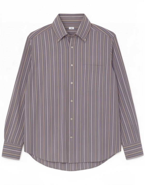 Basile Mens Shirt Size 40 15 Medium Blue Striped Cotton Classic