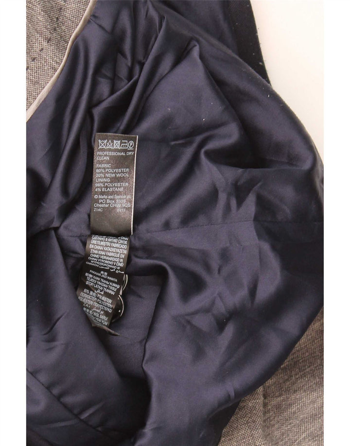 Marks & Spencer Womens Autograph 2 Button Blazer Jacket UK 12 Medium Grey
