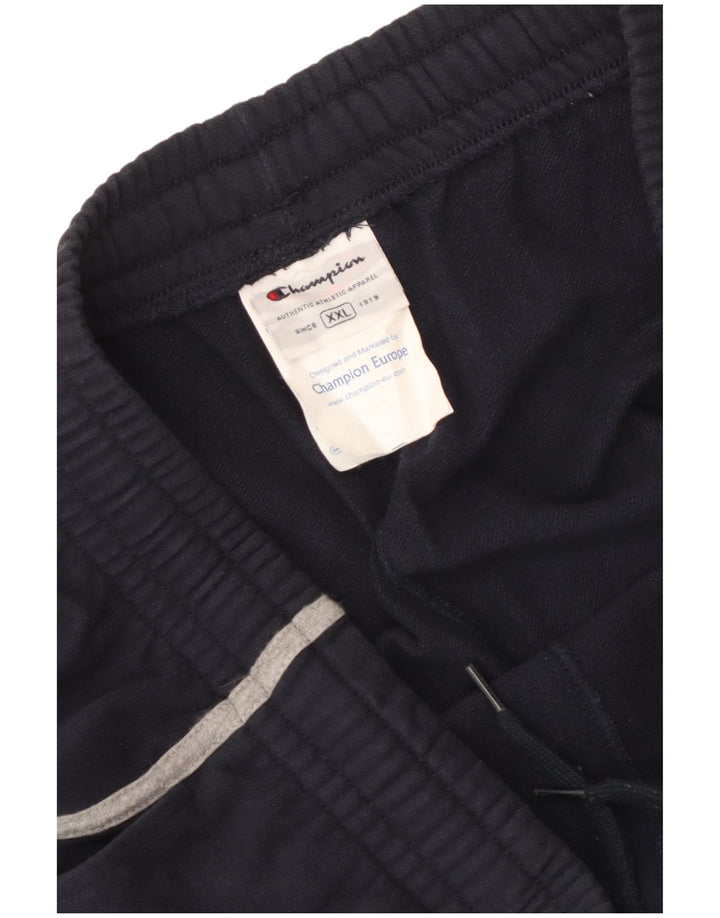 Champion Mens Tracksuit Trousers 2XL  Navy Blue Cotton