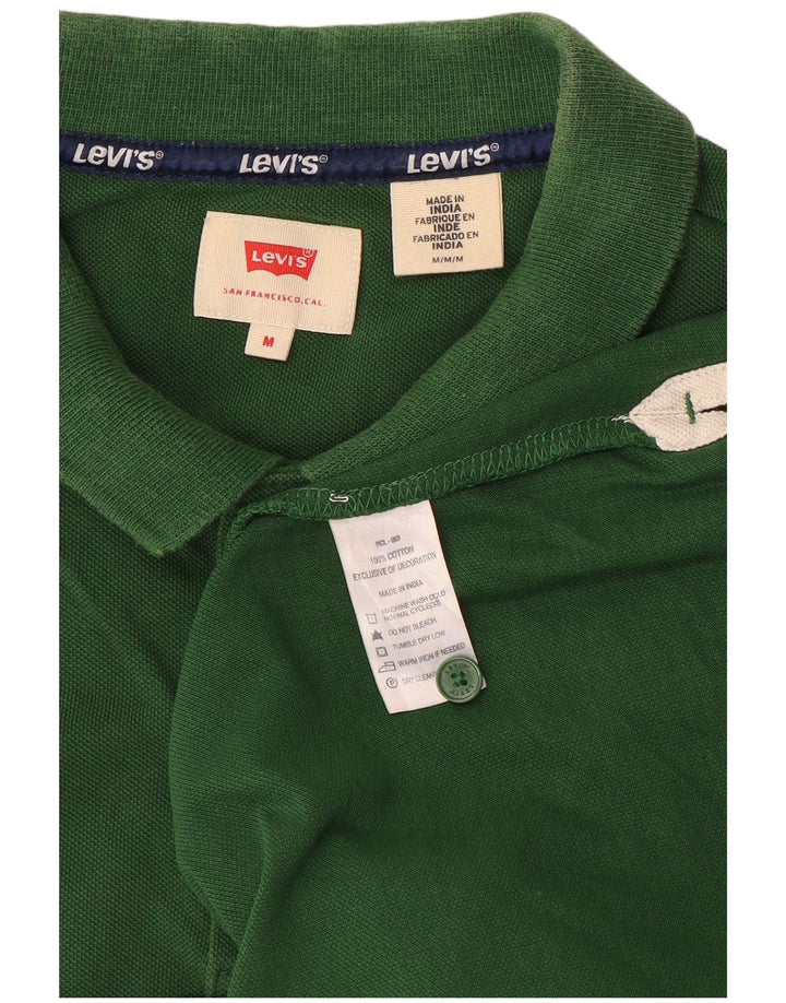 Levi's Mens Polo Shirt Medium Green Cotton