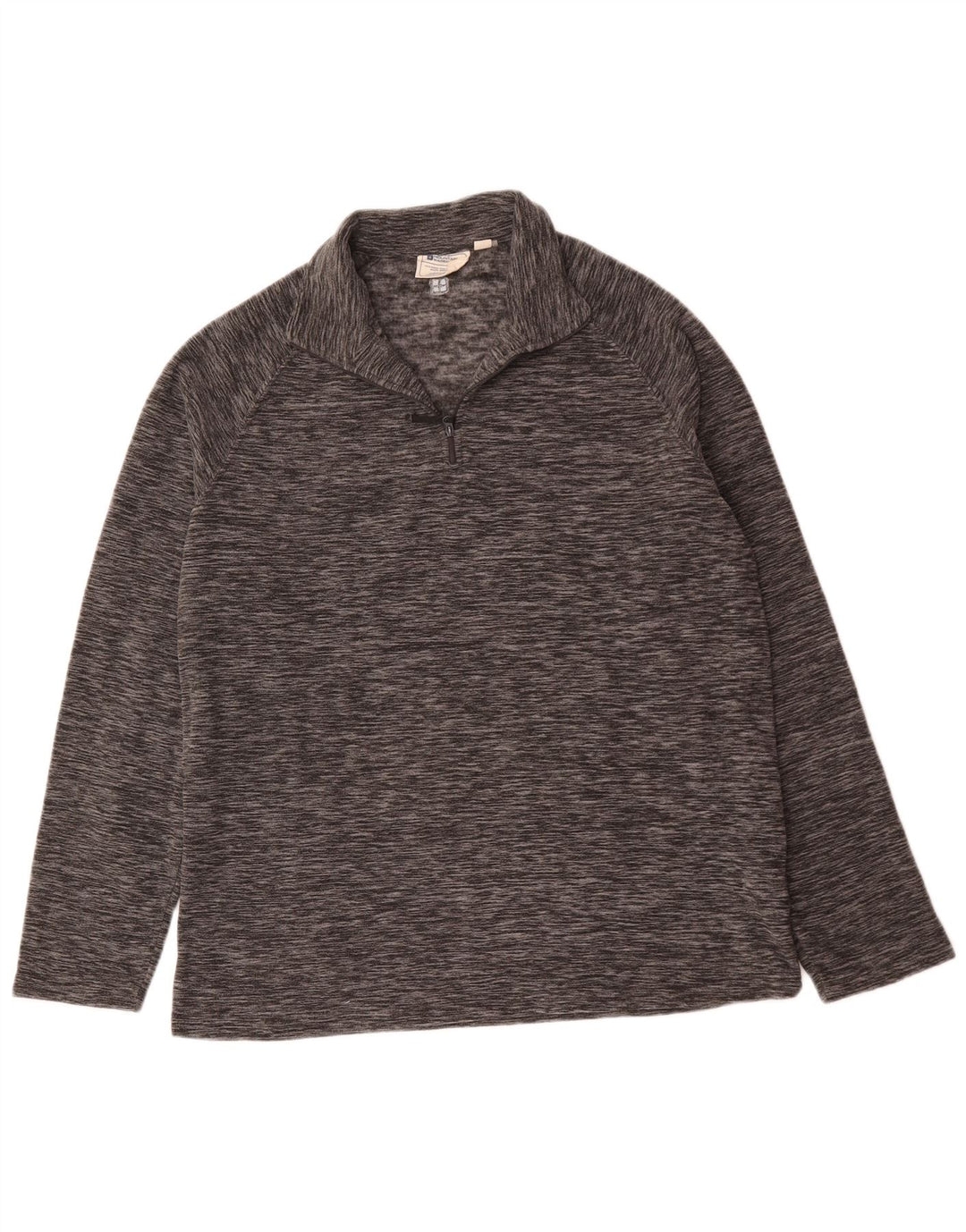 Mountain Warehouse Mens Zip Neck Fleece Jumper Large Grey Flecked Polyester