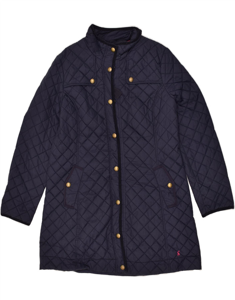 JOULES Womens Quilted Jacket UK 16 Large Navy Blue Polyester | Vintage Joules | Thrift | Second-Hand Joules | Used Clothing | Messina Hembry 