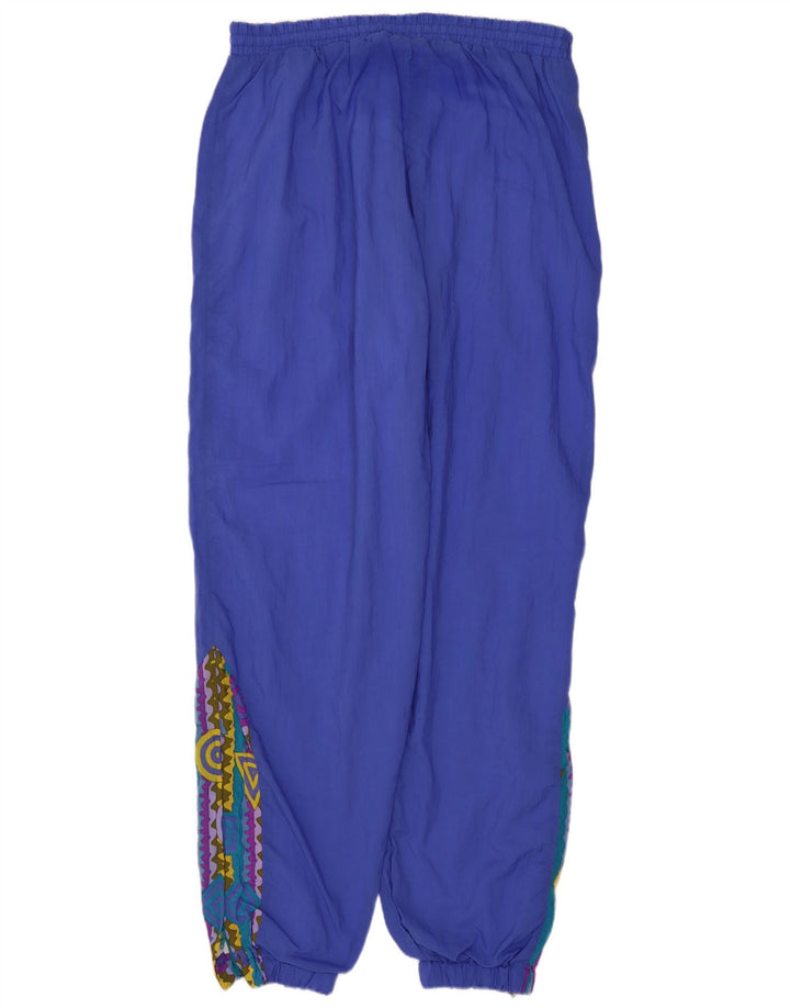 J Jeantex Mens Loose Fit Full Tracksuit Medium  Blue Geometric Polyamide
