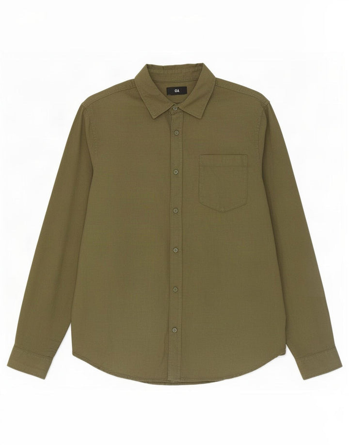 C&A Mens Shirt XL Khaki Cotton