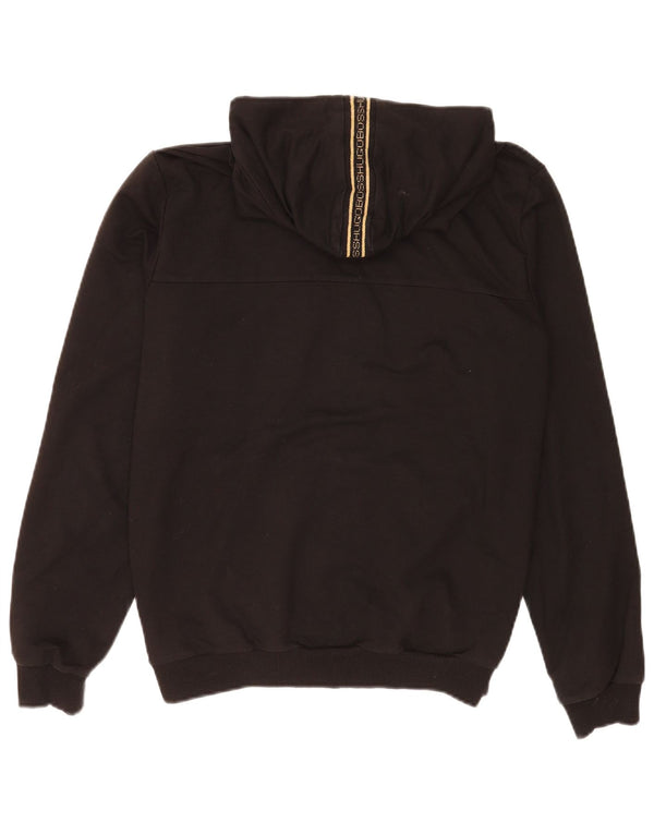 Hugo Boss Mens Graphic Zip Hoodie Sweater Small Black Cotton