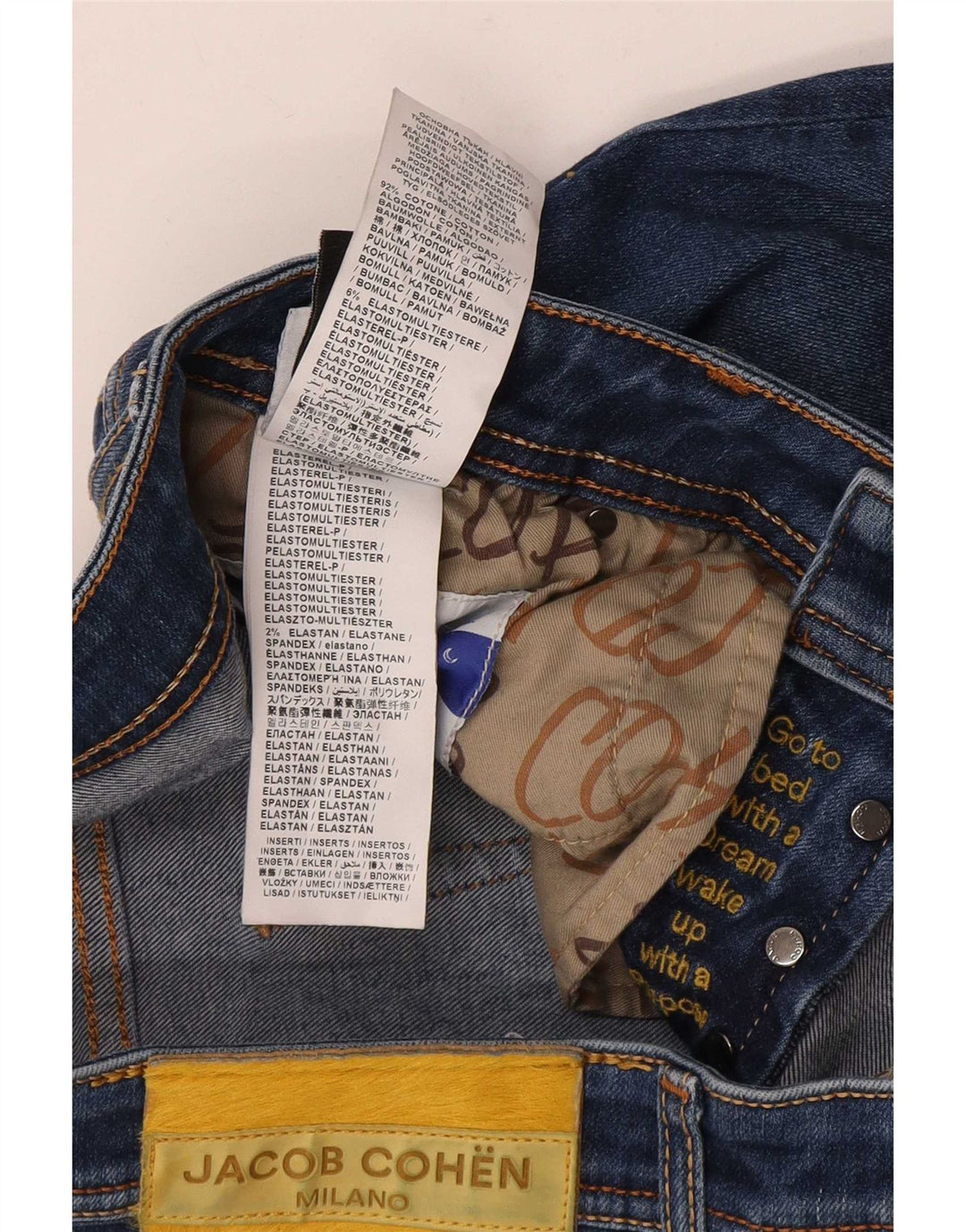 Jacob Cohen Mens Cropped Jeans W34 L25 Blue Cotton