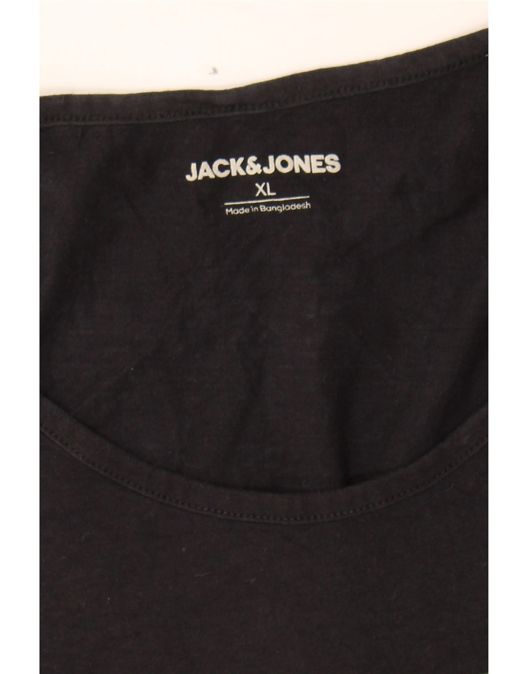 JACK & JONES Mens Vest Top XL Black Floral Cotton Vintage Jack & Jones and Second-Hand Jack & Jones from Messina Hembry 
