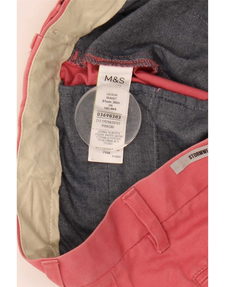 Marks & Spencer Mens Chino Shorts W36 Large Pink Cotton