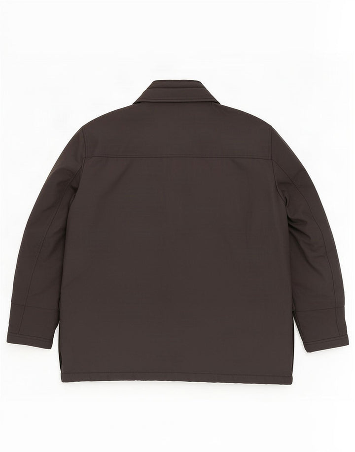 Fay Mens Overcoat UK 46 3XL Black Polyamide