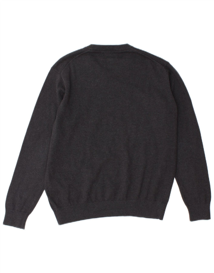 Gant Boys V-Neck Jumper Sweater 13-14 Years Grey Cotton