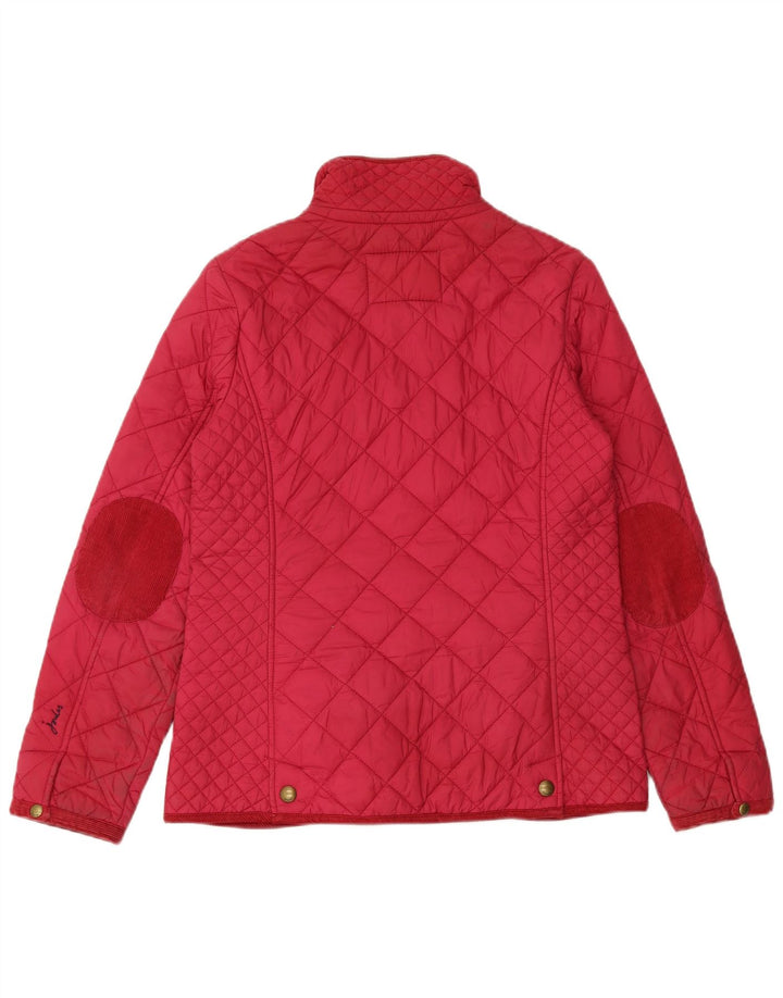 Joules Womens Quilted Jacket UK 12 Medium  Pink Polyester