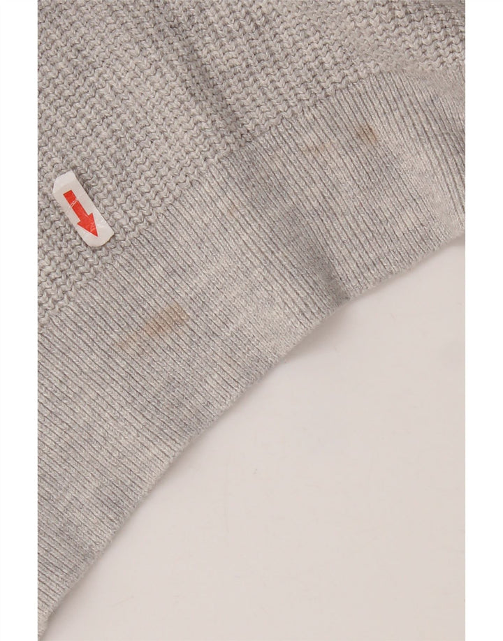 Superdry Mens Crew Neck Jumper Sweater Medium Grey Cotton