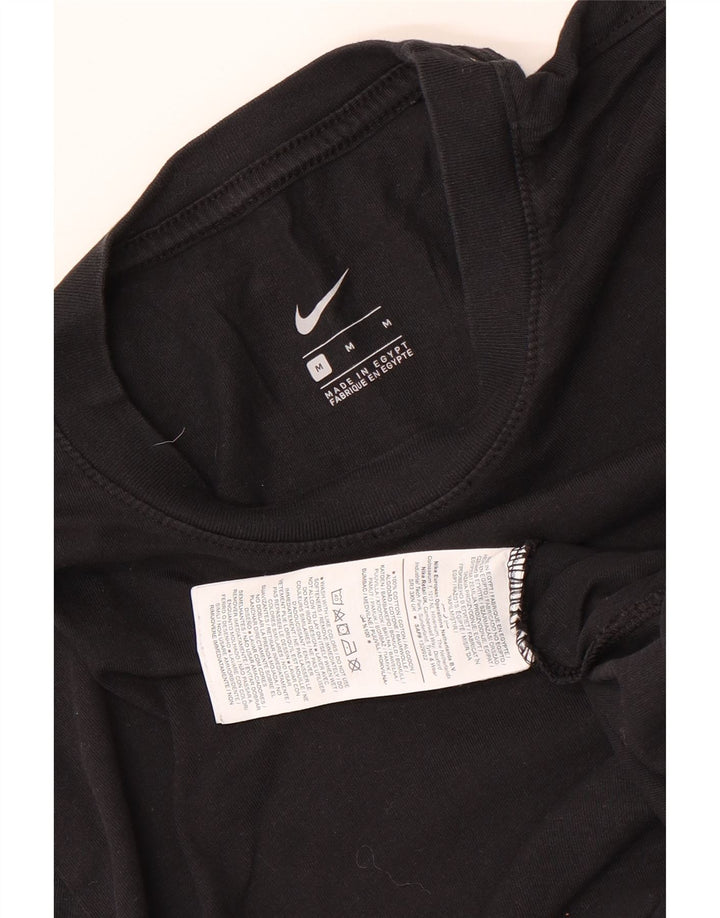 Nike Mens T-Shirt Top Medium Black Cotton