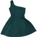 WAREHOUSE Womens One Shoulder Dress UK 8 Small Green Polyester
