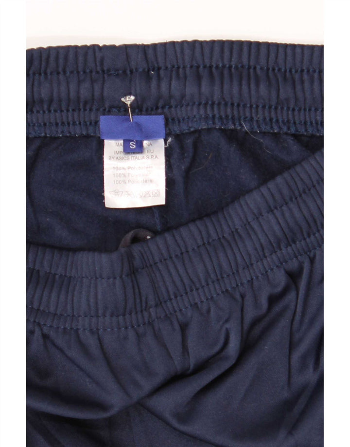 Asics Mens Tracksuit Trousers Joggers Small Navy Blue Polyester