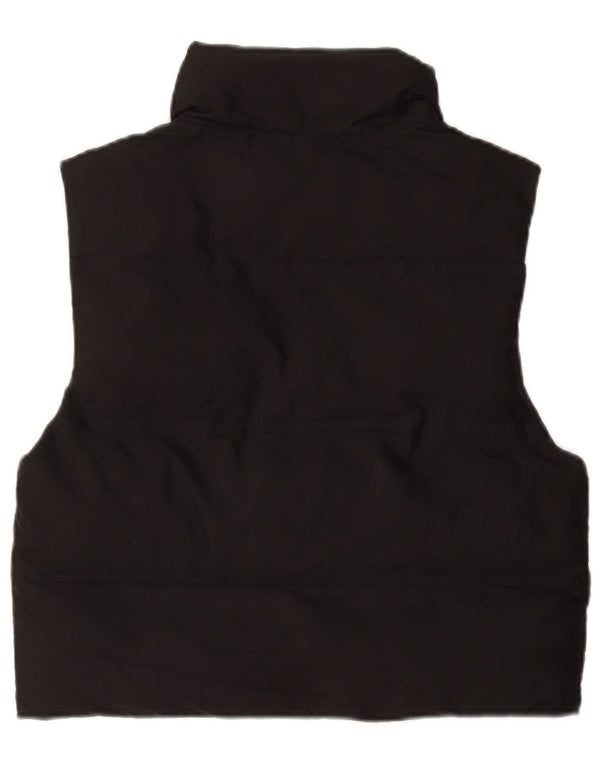 Zara Womens Oversized Padded Gilet UK 6 XS Black Polyester