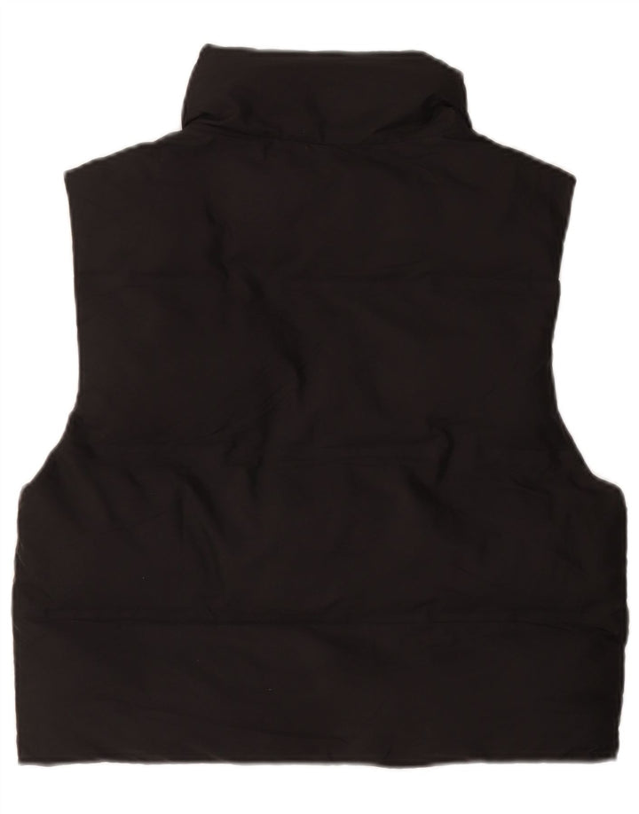 Zara Womens Oversized Padded Gilet UK 6 XS Black Polyester
