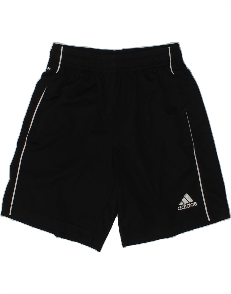 ADIDAS Boys Aeroready Graphic Sport Shorts 11-12 Years Black Polyester | Vintage Adidas | Thrift | Second-Hand Adidas | Used Clothing | Messina Hembry 