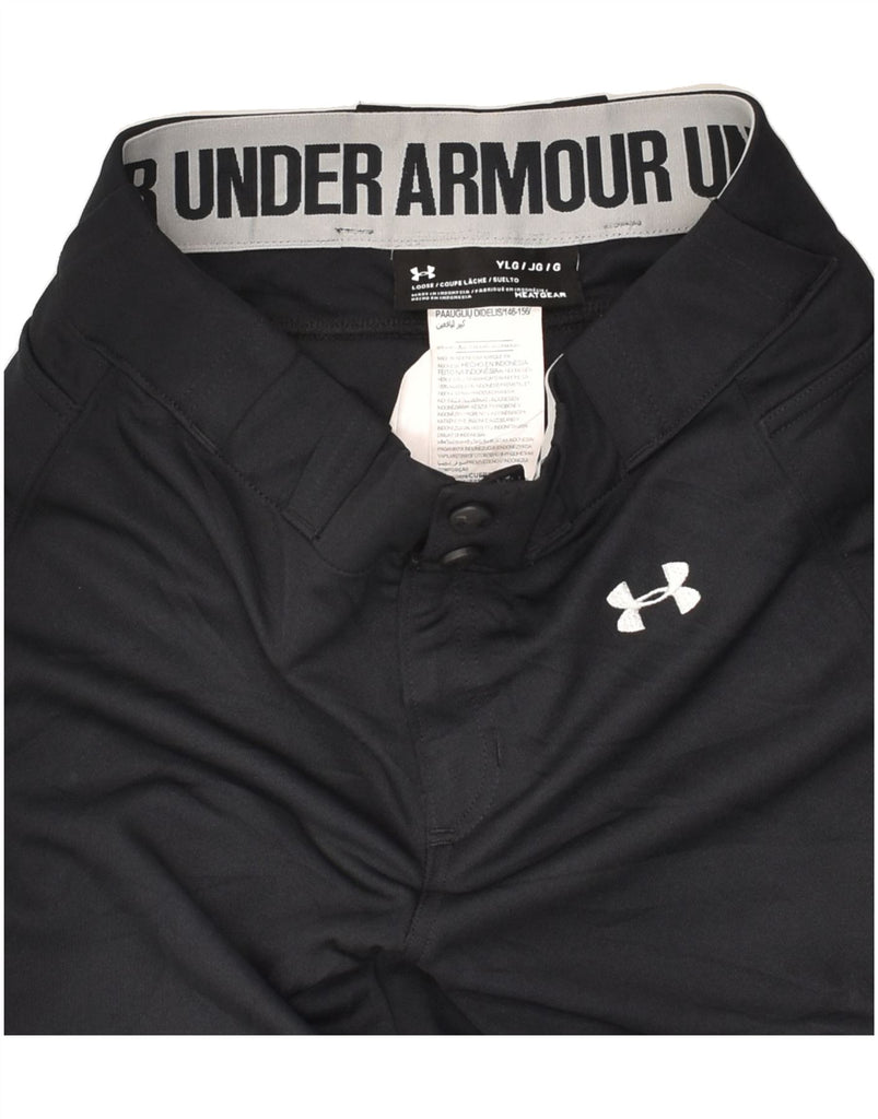 UNDER ARMOUR Girls Tracksuit Trousers Joggers 11-12 Years Large Black | Vintage Under Armour | Thrift | Second-Hand Under Armour | Used Clothing | Messina Hembry 