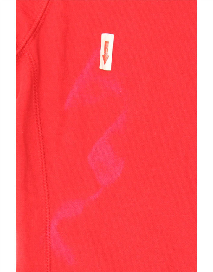 Champion Womens Tracksuit Top Jacket UK 10 Small Red Cotton