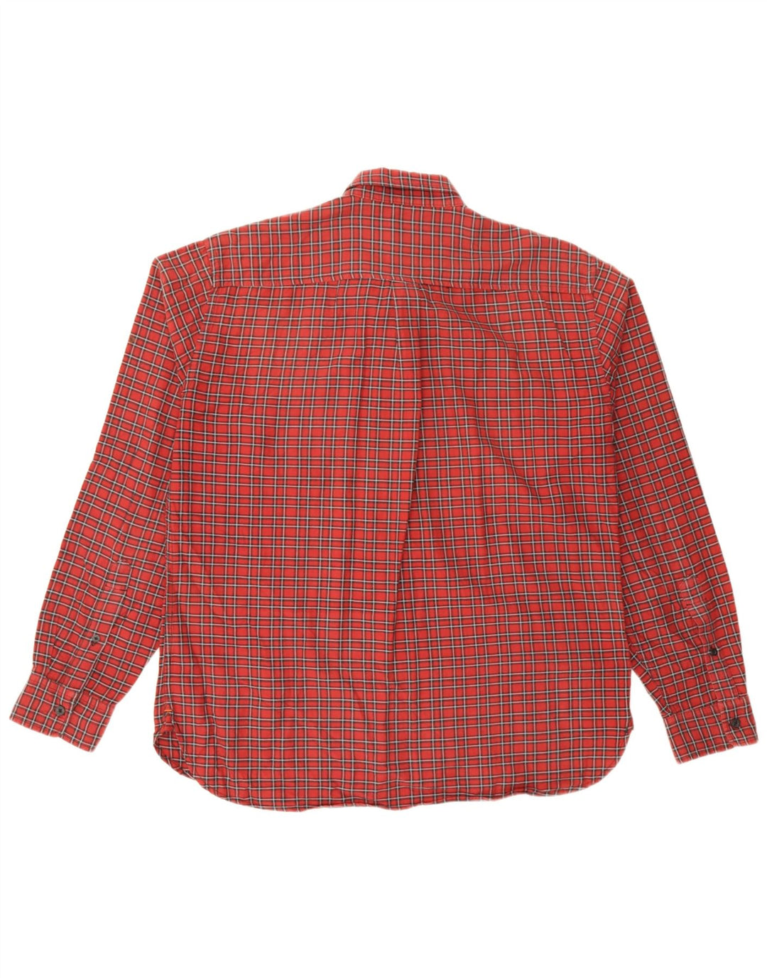 Dockers Mens Standard Fit Flannel Shirt Large Red Check Cotton