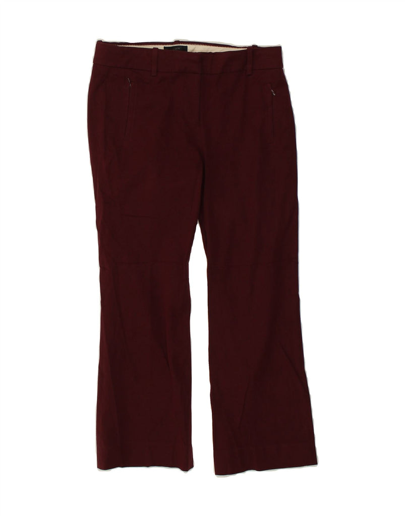 J. CREW Womens Teddie Bootcut Casual Trousers US 2 XS W29 L34  Burgundy | Vintage J. Crew | Thrift | Second-Hand J. Crew | Used Clothing | Messina Hembry 