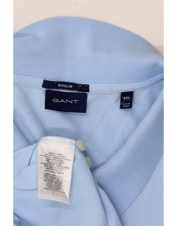 GANT Mens Regular Fit Polo Shirt 4XL Blue Cotton