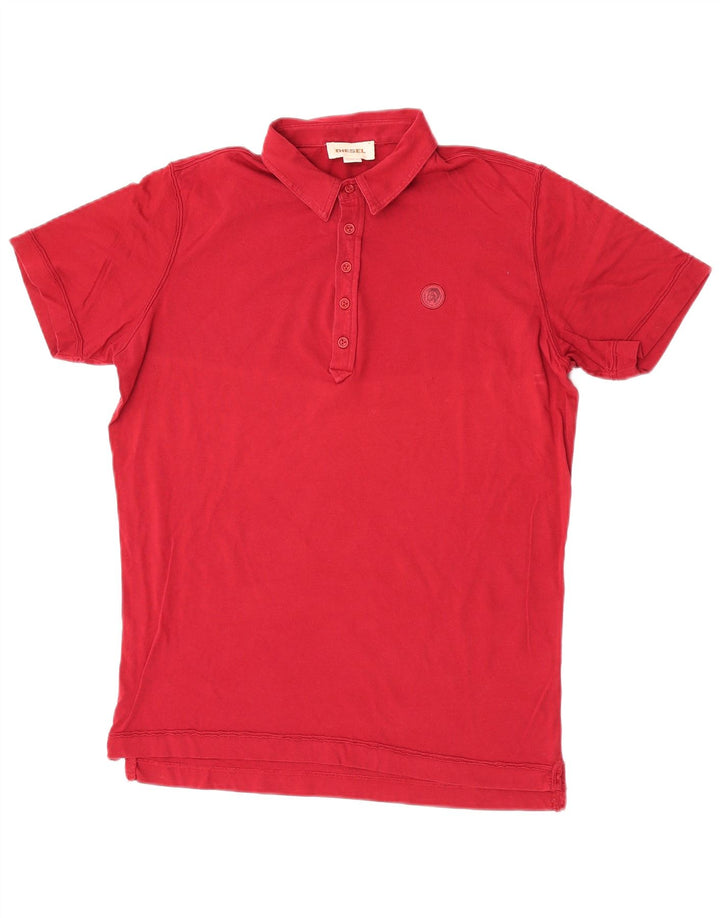 Diesel Mens Polo Shirt Small Burgundy