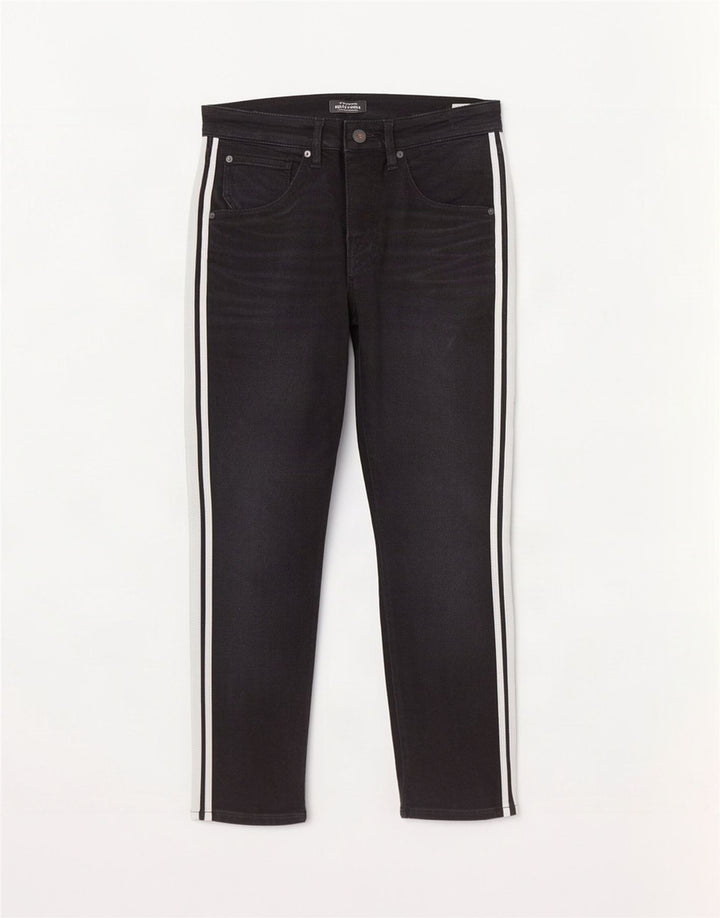 Jack & Jones Mens Straight Jeans W34 L27 Black Cotton