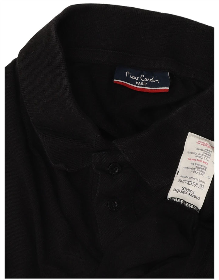 Pierre Cardin Mens Polo Shirt Large Black Cotton