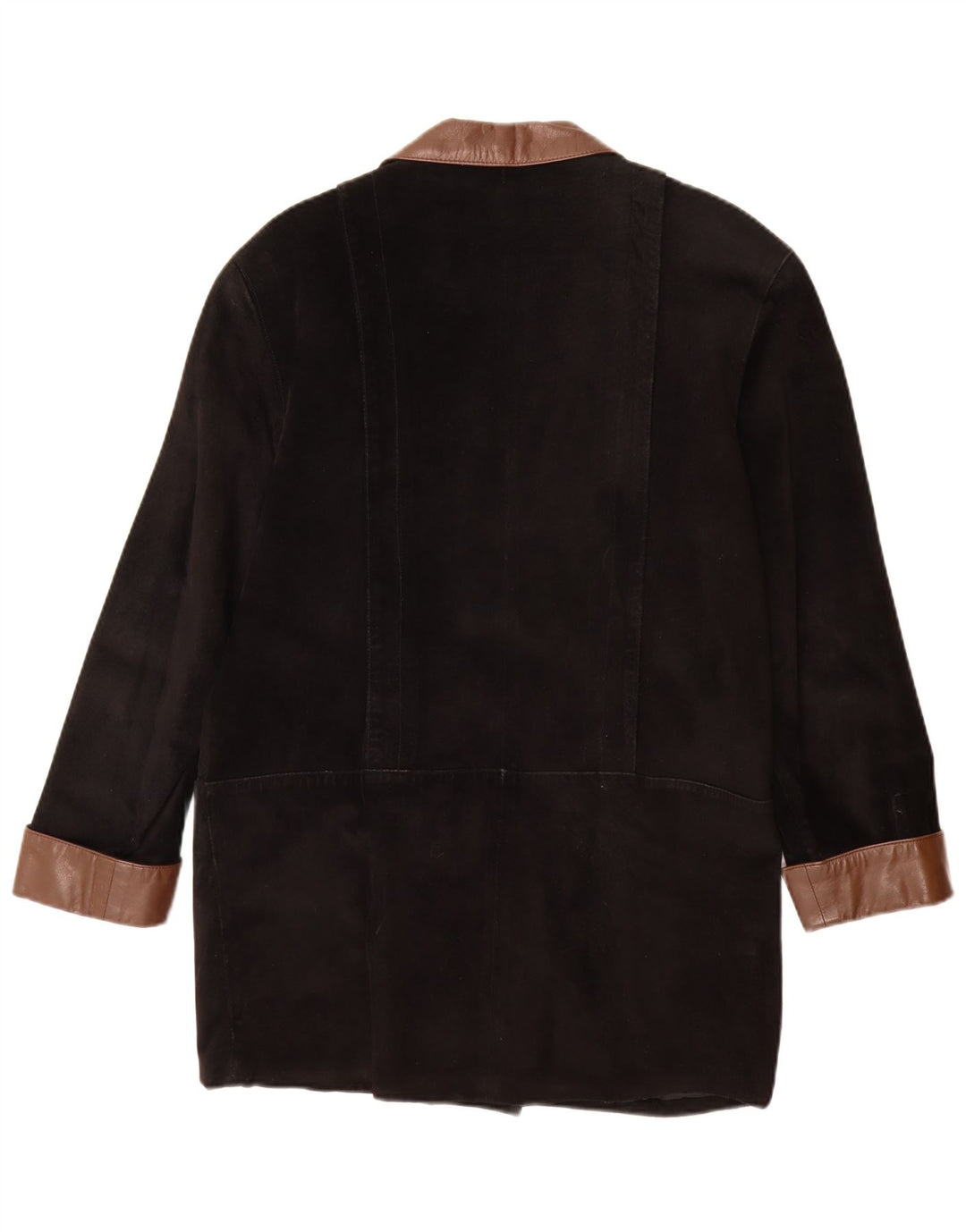 Vintage Womens Double Breasted Suede Blazer Jacket EU 40 Medium Black