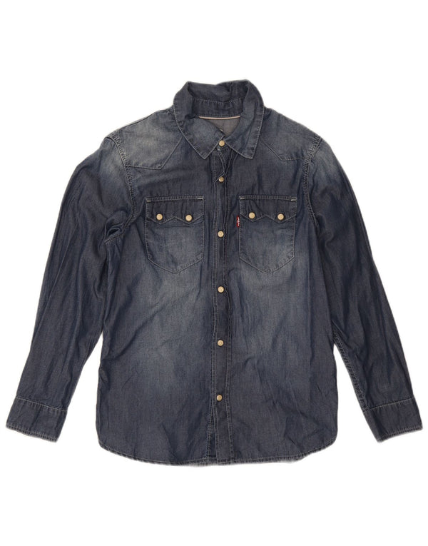 Levi's Boys Denim Shirt 11-12 Years Navy Blue Cotton
