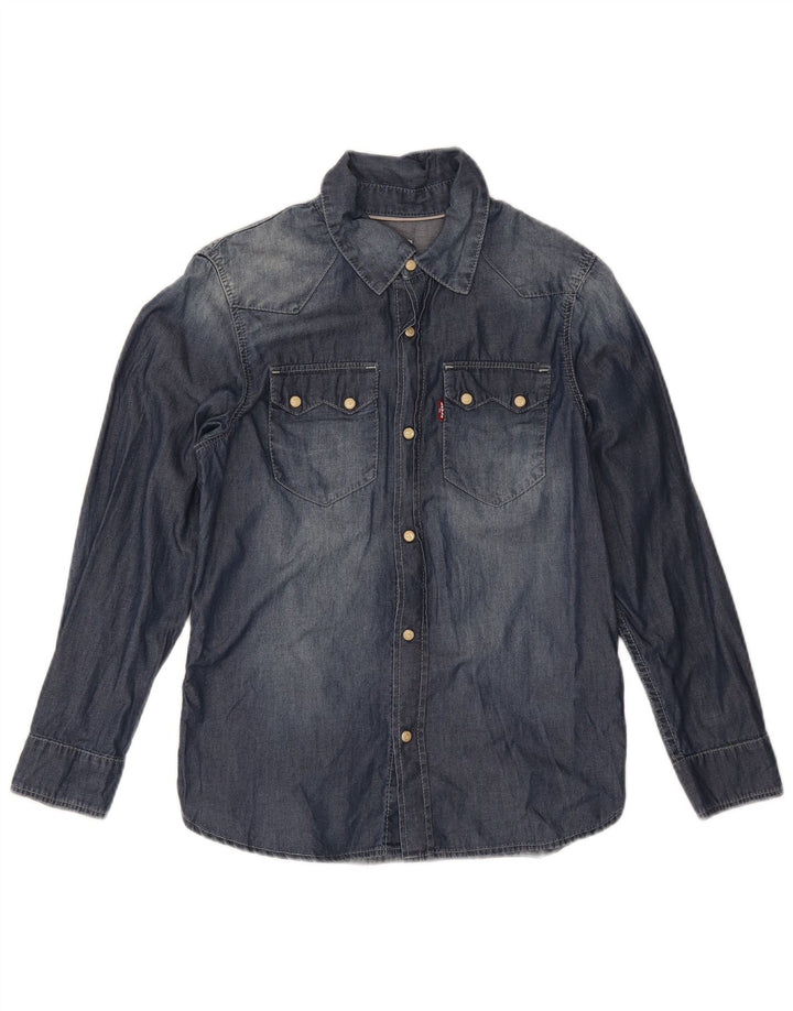 Levi's Boys Denim Shirt 11-12 Years Navy Blue Cotton
