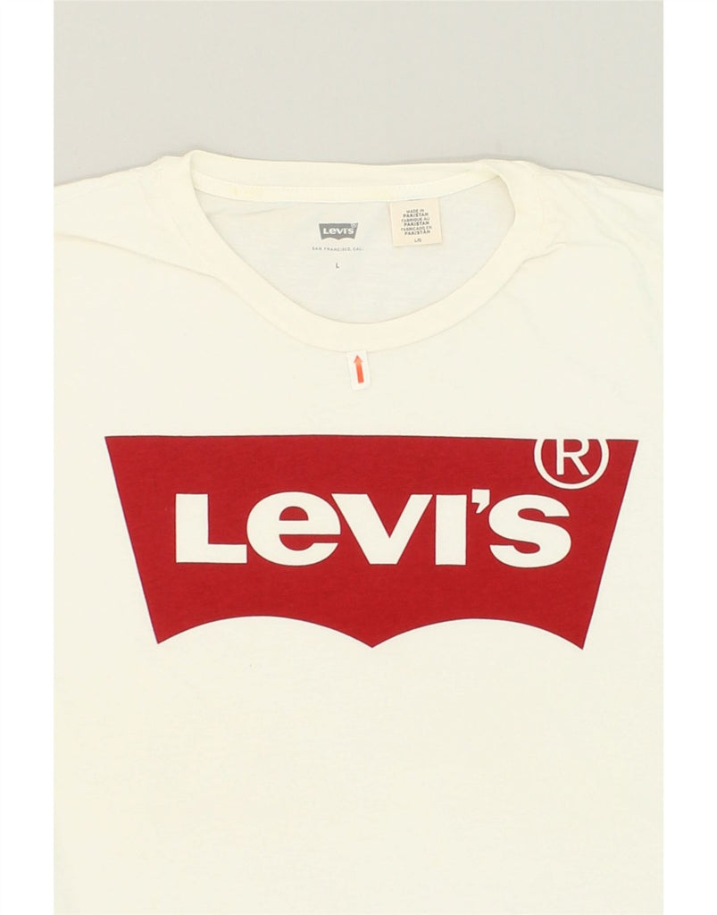 LEVI'S Mens Graphic T-Shirt Top Large White Cotton | Vintage Levi's | Thrift | Second-Hand Levi's | Used Clothing | Messina Hembry 