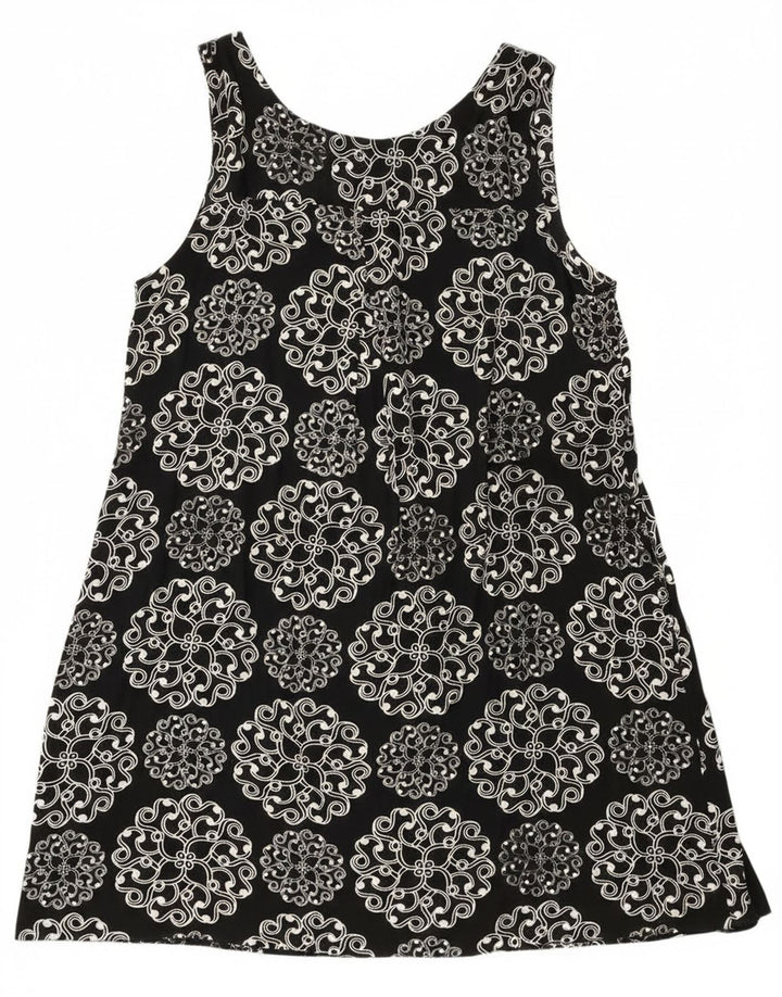 Marila Womens Sleeveless Oversized Tunic Dress UK 16 Large Black Paisley