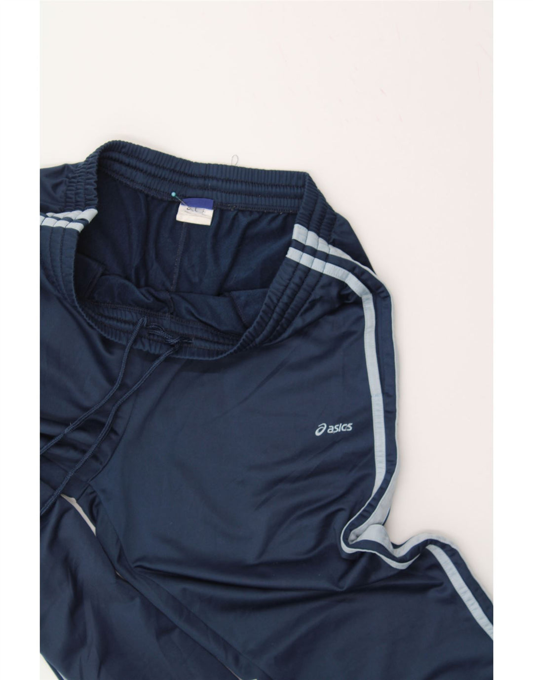 ASICS Mens Tracksuit Trousers Large  Navy Blue Polyester