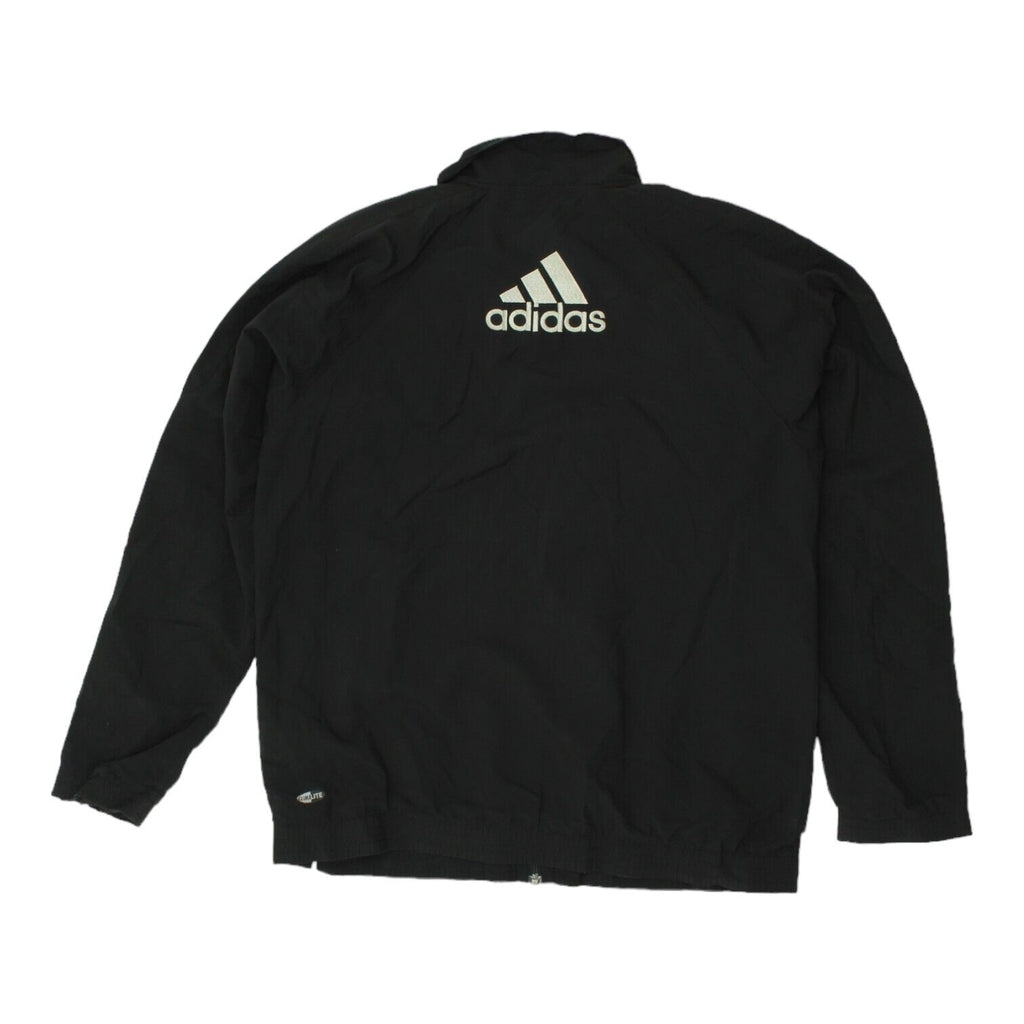 Adidas Mens Black Full Zip Training Jacket | Vintage Tracksuit Top Sportswear | Vintage Messina Hembry | Thrift | Second-Hand Messina Hembry | Used Clothing | Messina Hembry 