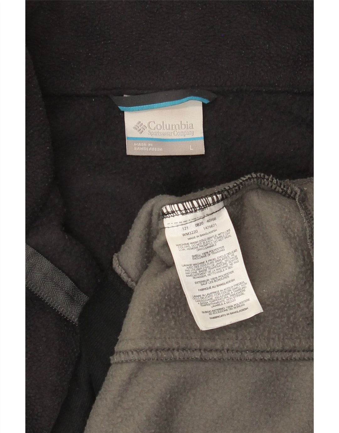 Columbia Mens Fleece Jacket UK 40 Large Grey Colourblock Polyester