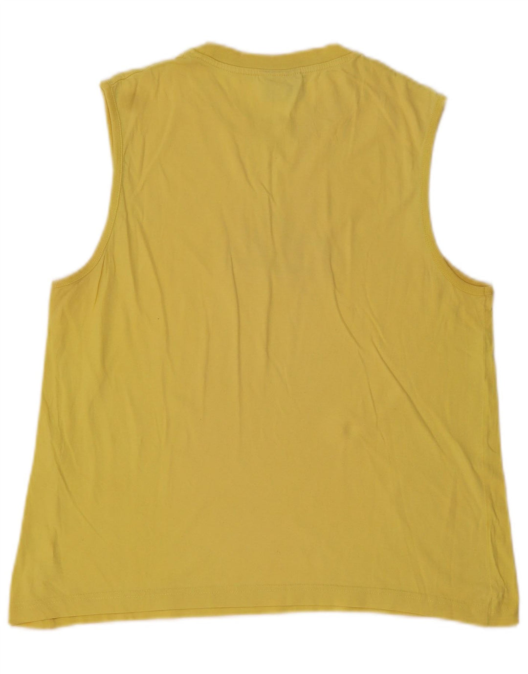 ASICS Mens Graphic Vest Top Medium Yellow Cotton