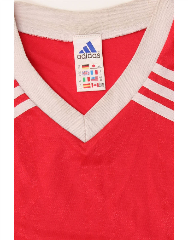 ADIDAS Mens Graphic T-Shirt Top XL Red Polyester