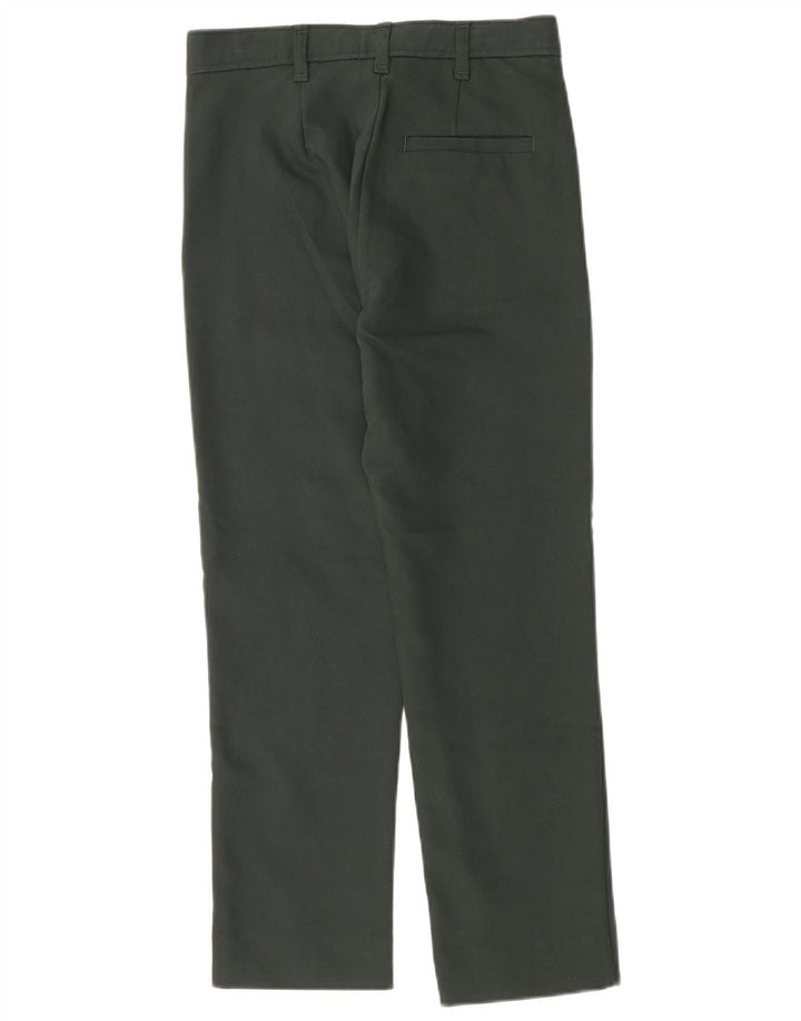 COS Womens Straight Casual Trousers EU 34 XS W28 L26 Green Cotton