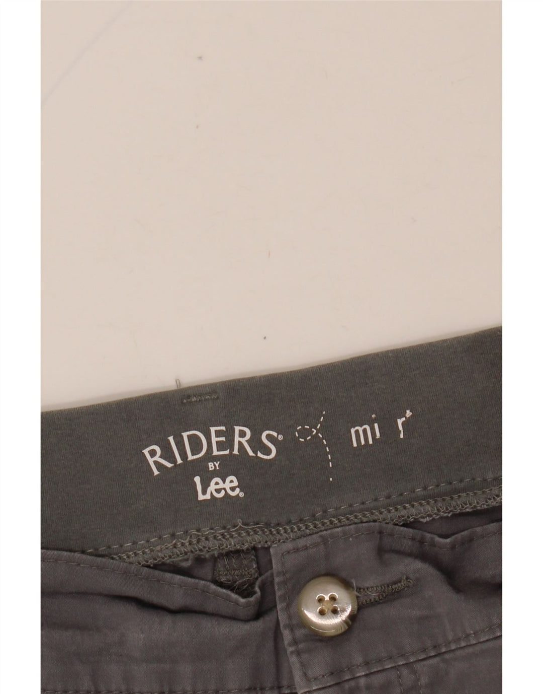 LEE Womens Riders Mid Rise Chino Shorts W36 XL Grey