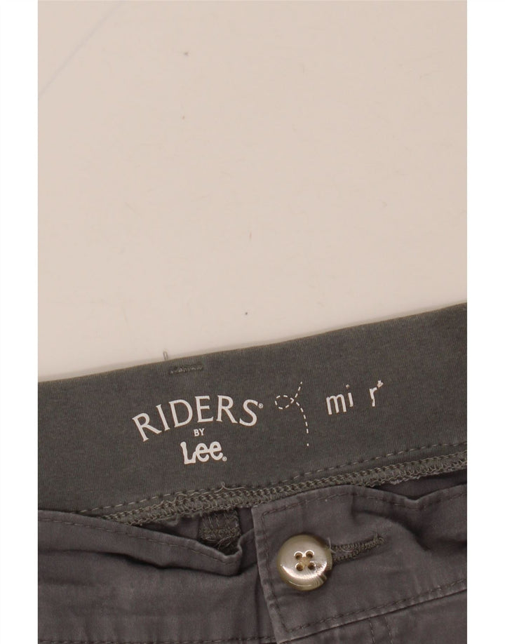 LEE Womens Riders Mid Rise Chino Shorts W36 XL Grey