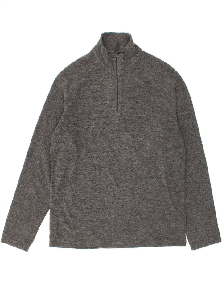 MOUNTAIN WAREHOUSE Mens Zip Neck Fleece Jumper Medium Grey Polyester Vintage Mountain Warehouse and Second-Hand Mountain Warehouse from Messina Hembry 